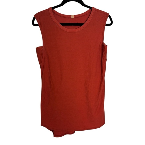 Lunya Women's Restore Pima Muscle Tee Size Small Orange Red - Picture 1 of 9